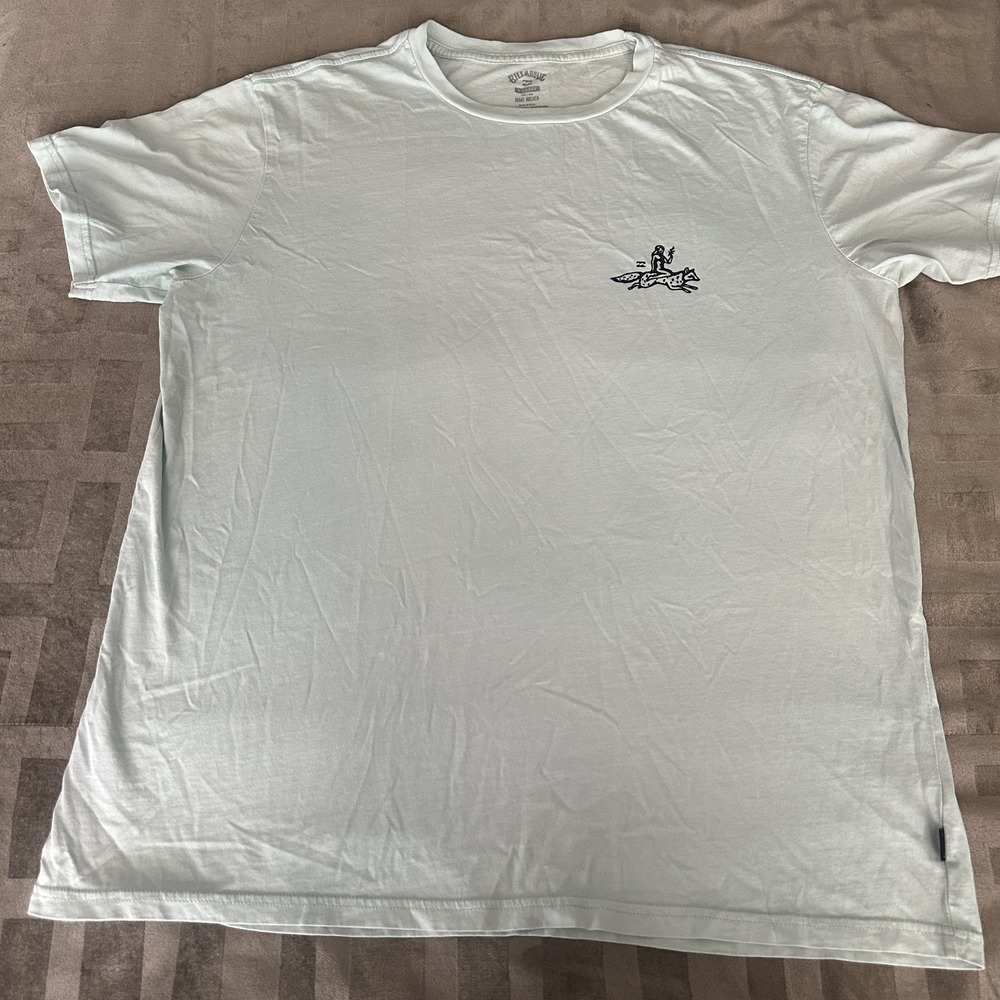 Billabong Shirt Mens XL Green See You On The Other Side Graphic Tee Back Print